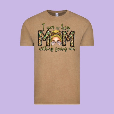 Iam Boy Mom Nothing Scares Me Vintage Tee Designed By Cowhidedigitalart
