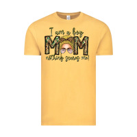 Vintage Mustard Iam Boy Mom Nothing Scares Me Vintage Tee - CowhideDigitalArt