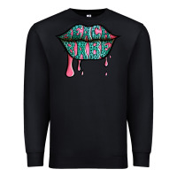 Black beach babe leopard lips Premium Sweatshirt - Jasminsmagicworld