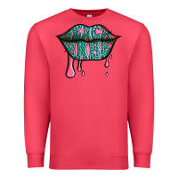 Beach Babe Leopard Lips Premium Sweatshirt | Teevron