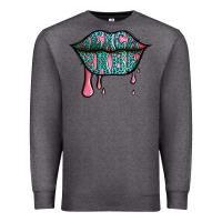 Charcoal Heather beach babe leopard lips Premium Sweatshirt - Jasminsmagicworld