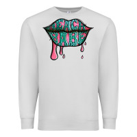Dove Grey beach babe leopard lips Premium Sweatshirt - Jasminsmagicworld