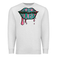 Oatmeal Heather beach babe leopard lips Premium Sweatshirt - Jasminsmagicworld