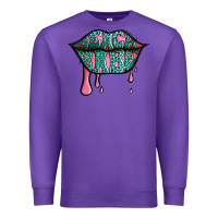Purple beach babe leopard lips Premium Sweatshirt - Jasminsmagicworld