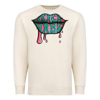 Sandshell beach babe leopard lips Premium Sweatshirt - Jasminsmagicworld