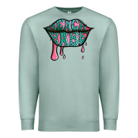 Seafoam beach babe leopard lips Premium Sweatshirt - Jasminsmagicworld
