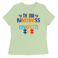 Matcha Throw kindness around like confetti Ladies Tee - CowhideDigitalArt