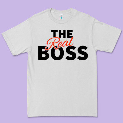 The Real Boss Matching Couple Premium Tee Designed By Artisfamous