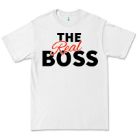 White the real boss matching couple Premium Tee - artisFamous