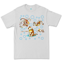 Dove Grey calvin and hobbes Premium Tee - artisFamous