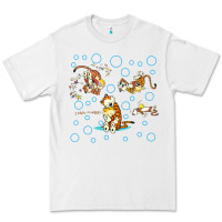White calvin and hobbes Premium Tee - artisFamous