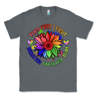 Charcoal Heather oncology team sunflower Classic Tee - BarkalooDesign