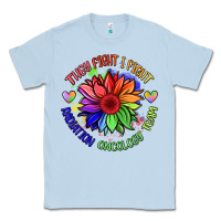Dusty Blue oncology team sunflower Classic Tee - BarkalooDesign