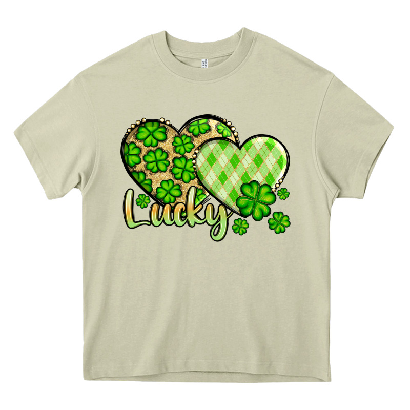 St. Patrick's Lucky Hearts Heavy Core Tee by OliviaCreatesArt | Teevron