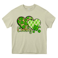 Mossy St. Patrick's Lucky hearts Heavy Core Tee - OliviaCreatesArt