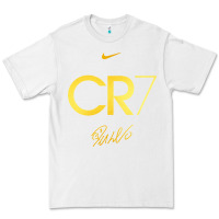 White cr7 graphic Premium Tee - artisFamous