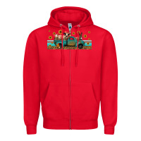 Red western animals truck Zipper Hoodie - Jasminsmagicworld