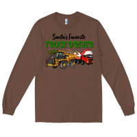 Chestnut Santa's Favorite Truck Driver Long Sleeve Tee - LillyAllenDesigns