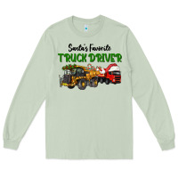 Matcha Santa's Favorite Truck Driver Long Sleeve Tee - LillyAllenDesigns