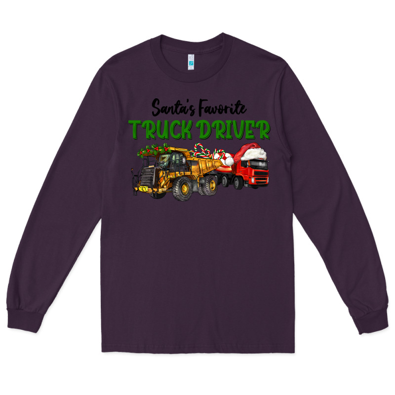Santa's Favorite Truck Driver Long Sleeve Tee by LillyAllenDesigns | Teevron