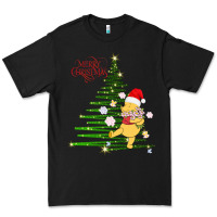 Black Winnie The Pooh- Merry christmas Premium Tee - artisFamous