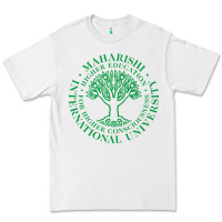 White Maharishi International College Premium Tee - artisFamous