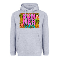 Heather Grey summer vibes leopard background Heavyweight Hoodie - Jasminsmagicworld