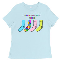 Baby Blue Titi Pretty Art Being Different Is Cool Ladies Tee - CowhideDigitalArt
