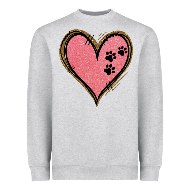 Pink Glitter Heart Heavyweight Sweatshirt by Jasminsmagicworld | Teevron