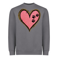 Storm Pink Glitter Heart Heavyweight Sweatshirt - Jasminsmagicworld