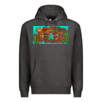 Charcoal Heather brave turquoise leopard cactus and floral arrow licanse plate Premium Hoodie - Artiststas