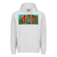 Dove Grey brave turquoise leopard cactus and floral arrow licanse plate Premium Hoodie - Artiststas