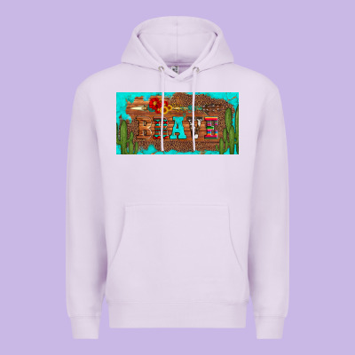 Brave Turquoise Leopard Cactus And Floral Arrow Licanse Plate Premium Hoodie Designed By Artiststas