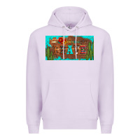 Lilac brave turquoise leopard cactus and floral arrow licanse plate Premium Hoodie - Artiststas