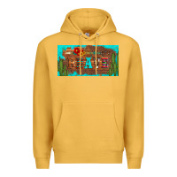 Mustard brave turquoise leopard cactus and floral arrow licanse plate Premium Hoodie - Artiststas