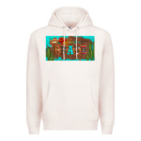Pale Pink brave turquoise leopard cactus and floral arrow licanse plate Premium Hoodie - Artiststas