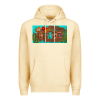 Pina Colada brave turquoise leopard cactus and floral arrow licanse plate Premium Hoodie - Artiststas