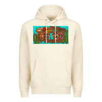 Sandshell brave turquoise leopard cactus and floral arrow licanse plate Premium Hoodie - Artiststas
