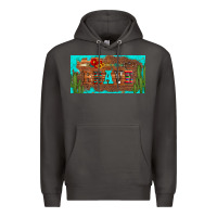 Smoke brave turquoise leopard cactus and floral arrow licanse plate Premium Hoodie - Artiststas