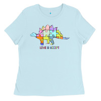 Baby Blue Titi Pretty Art Love And Accept Ladies Tee - CowhideDigitalArt