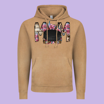 Mom Hockey Flower Vintage Hoodie Designed By Racoondesign