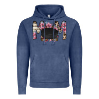 Vintage Denim mom hockey flower Vintage Hoodie - RacoonDesign