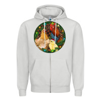 Dove Grey Christmas Chick Family Zipper Hoodie - RanaPortraitStore