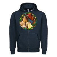 Navy Christmas Chick Family Zipper Hoodie - RanaPortraitStore
