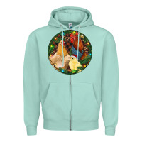 Seafoam Christmas Chick Family Zipper Hoodie - RanaPortraitStore