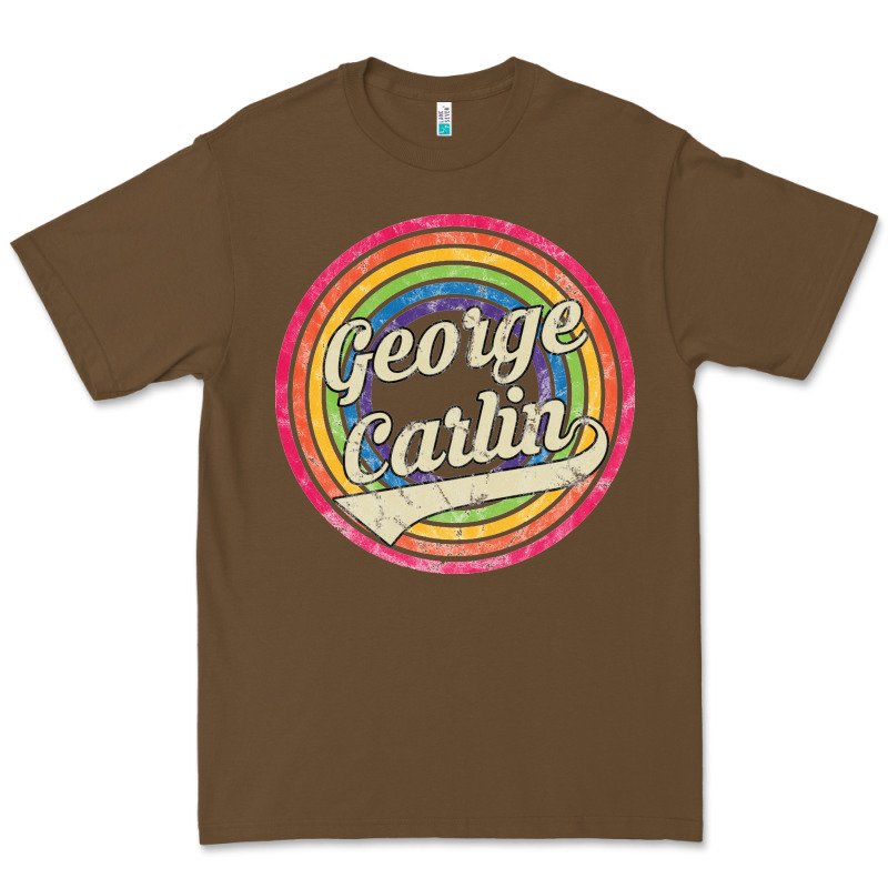 George Carlin   Retro Rainbow Faded Style Premium Tee by artisFamous | Teevron