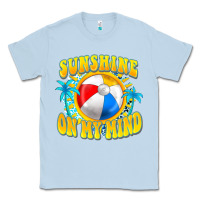 Dusty Blue Sunshine on my mind Classic Tee - FaDigitalArtStudio