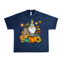 Navy Happy Fall Urban Heavy Tee - CowhideDigitalArt