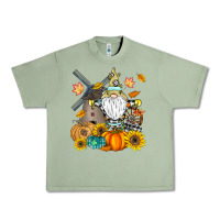 Oil Green Happy Fall Urban Heavy Tee - CowhideDigitalArt