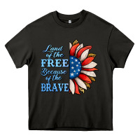 Asphalt Patriotic Sunflower Heavy Core Tee - Jasminsmagicworld